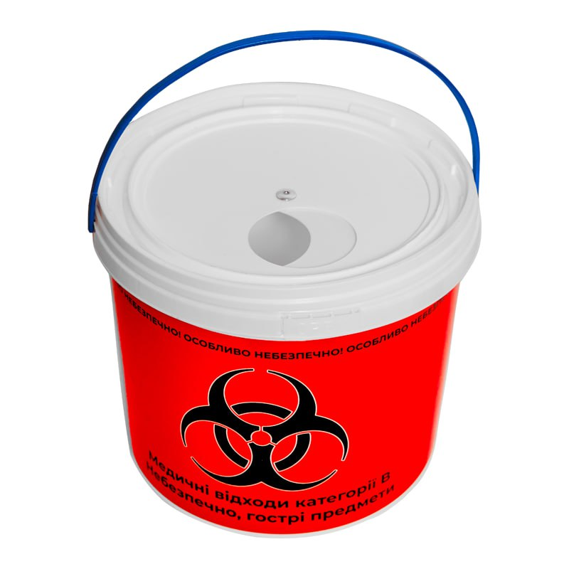 Контейнер для збору голок і медичних відходів "Стерідез", 5.0L (Л)